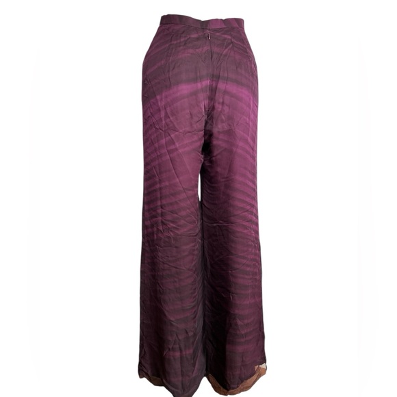 90’s Heidi Weisel silk high waisted wide leg pants - Picture 2 of 12